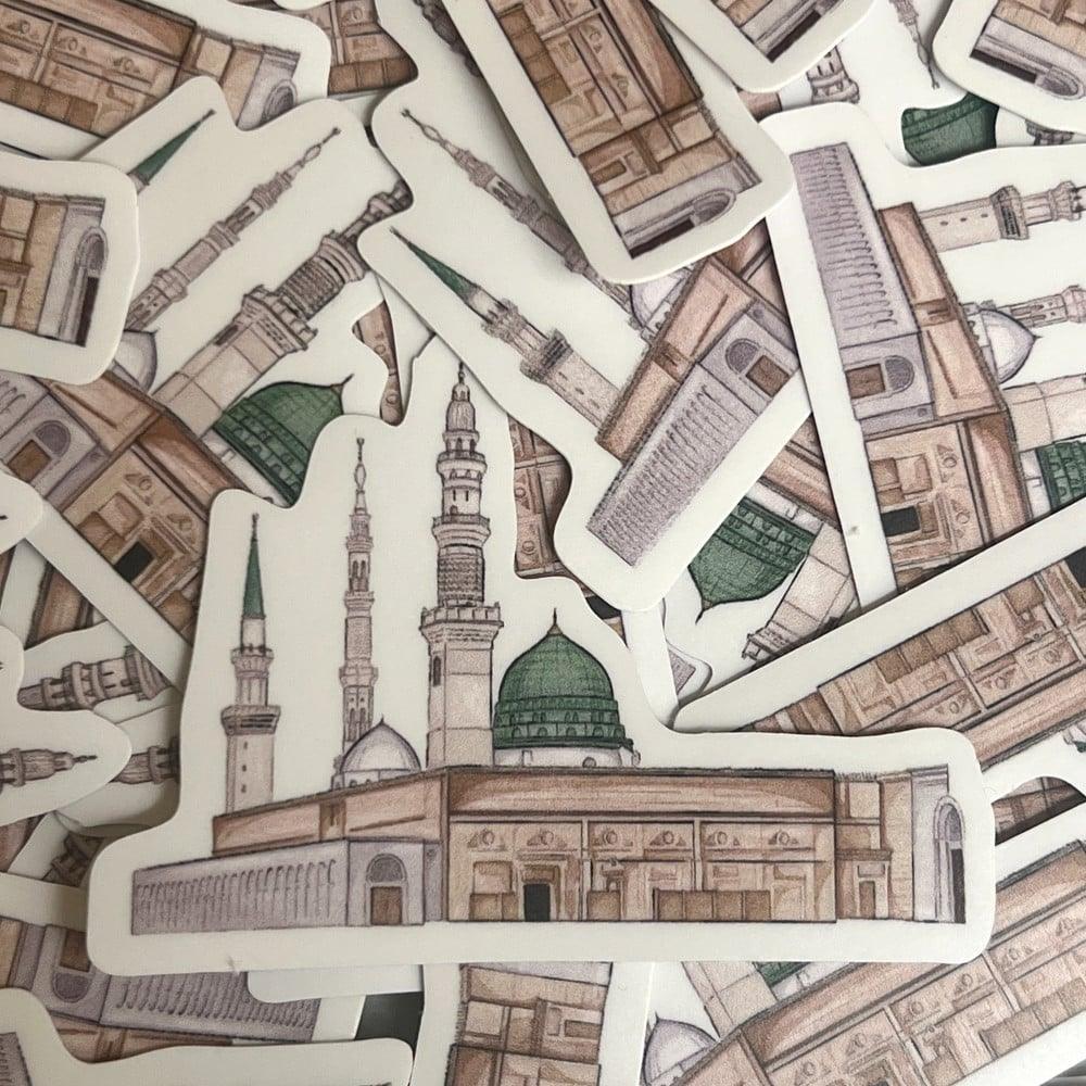 Prophet Model Sticker The Prophet (PBUH) Mosque Sticker (White Border) – Ilhaam UK