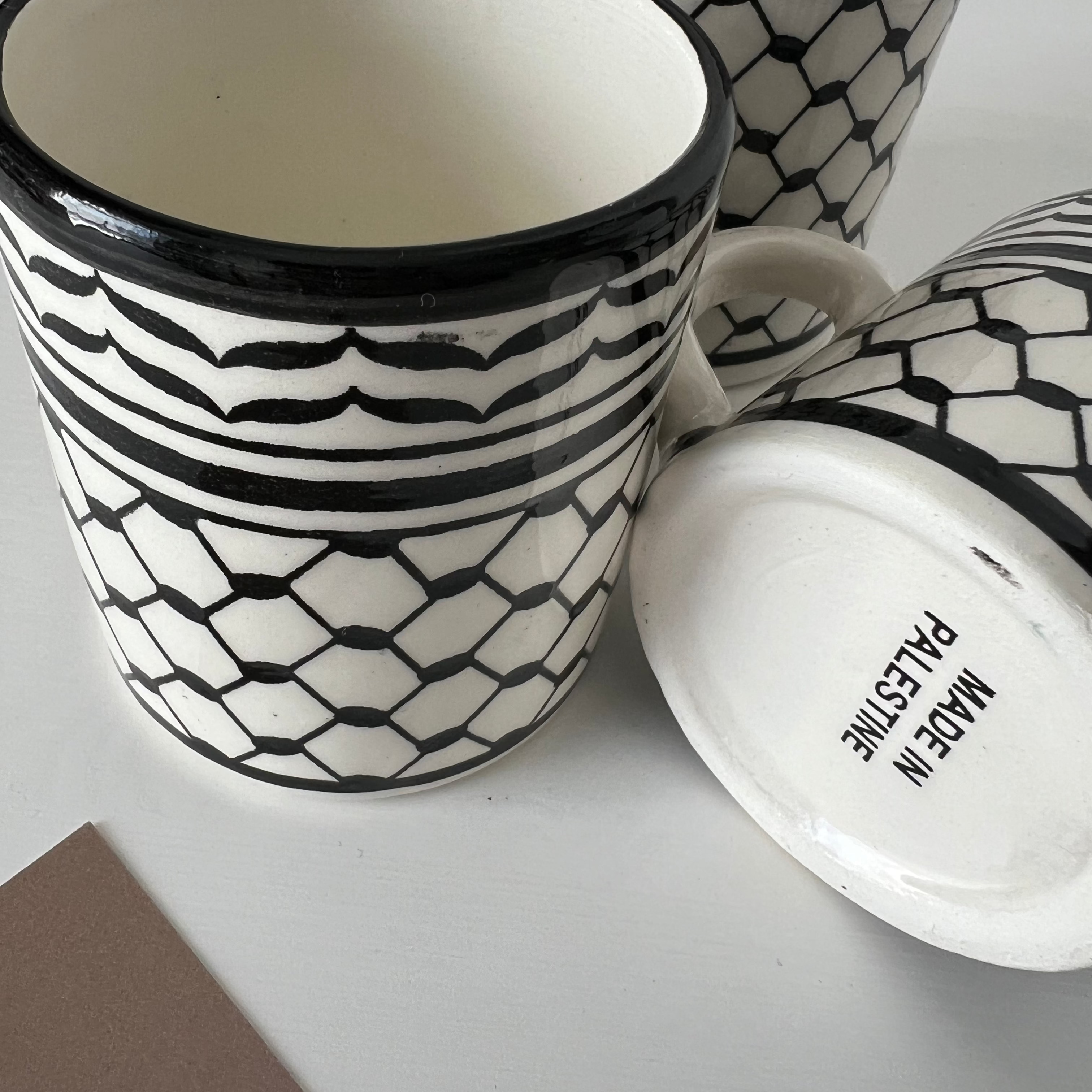 Handcrafted Palestinian Keffiyeh Mugs