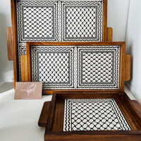 Handcrafted Palestinian Keffiyeh Trays