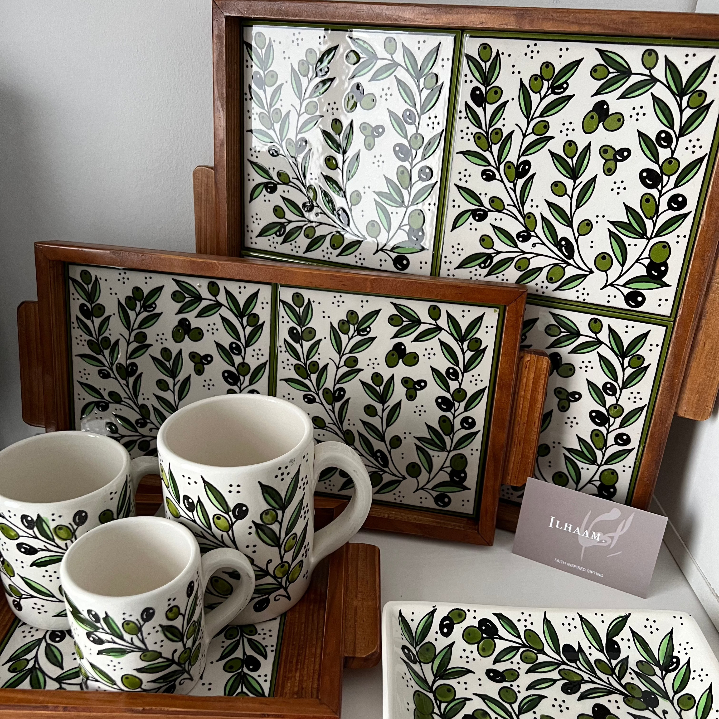 Handcrafted Palestinian Olive Trays