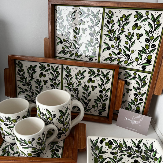 Handcrafted Palestinian Olive Trays