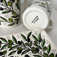 Handcrafted Palestinian Olive Mugs