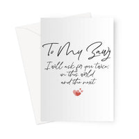 Islamic greeting card designed by Ilhaam with heartfelt message “To My Husband” featuring a love-themed du’a design
