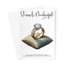 Islamic Shaadi Mubarak wedding greeting card featuring an illustrated diamond ring on a cushion with a dua for marriage blessings, designed by Ilhaam
